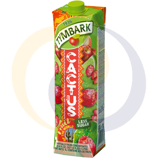 Drink Fruit World cactus limo.jabł. 1,0l / 12st E Tymbark