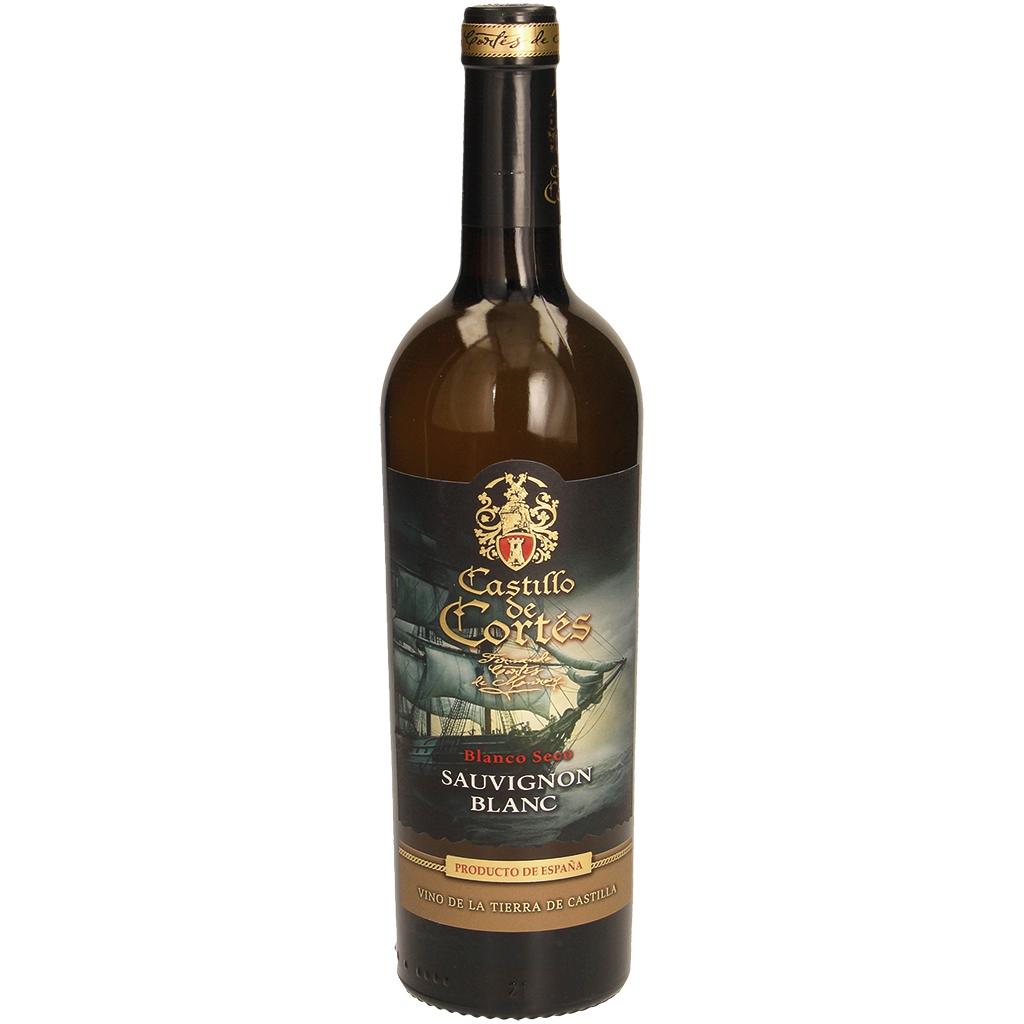 Witte wijn "Castillo de Cortes Sauvignon blanco seco", droog