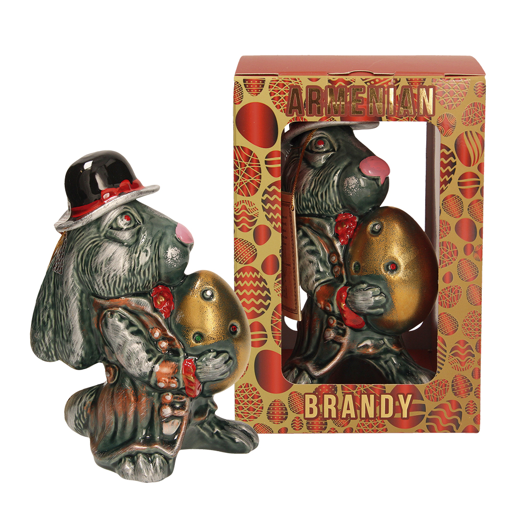 Armeense brandy "Osterhase" keramiek in geschenkdoos, 40%