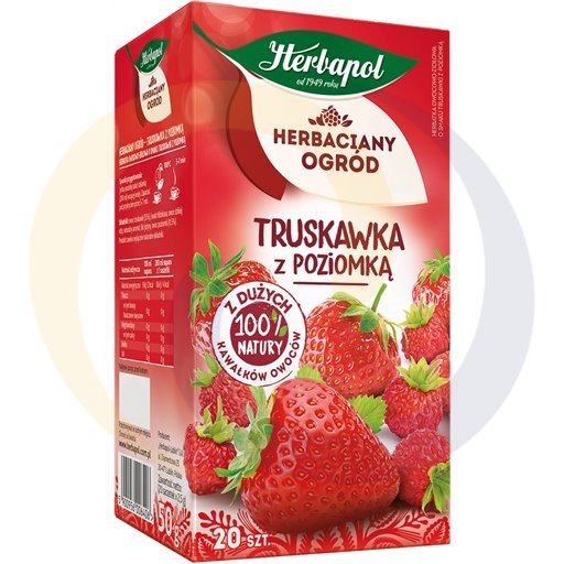 Herbapol Herbaciany Ogród Aardbei met Wilde Aardbeien Fruit Kruidenthee 50 g (20 x 2,5 g)