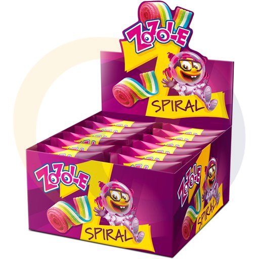 Zozole Spiral Raibnow Gekleurde Gelatine met Aardbei Smaak 19 g