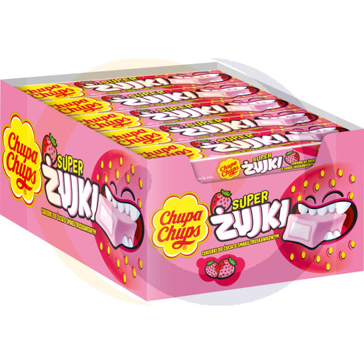 Chupa Chups Super Kauwsnoepjes aardbei 45g