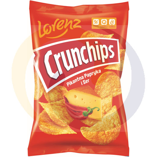 Lorenz Crunchips pittige paprika en kaas 140g