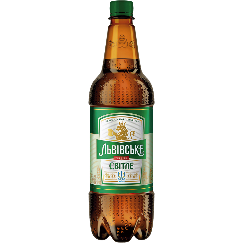 Oekraïens tapbier "LVIVSKE SVITLE" licht, gepasteuriseerd, 4,3% vol.