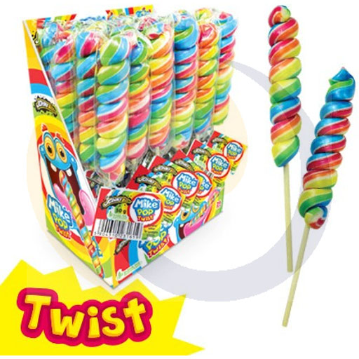 Джонни Би леденец Майк Поп Твист 50г / 24шт Сладости Мада