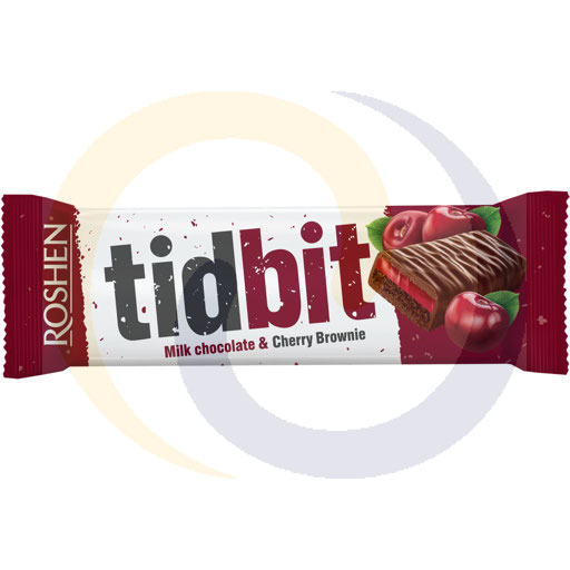 Tidbit kersen brownie reep 50g/28stuks Roshen
