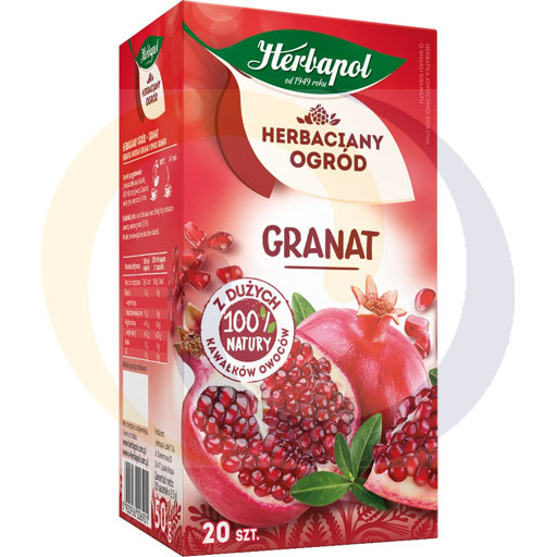 Herbapol Травяной Сад Гранатовый Фруктовый Травяной Чай 50 г (20 x 2.5 г)