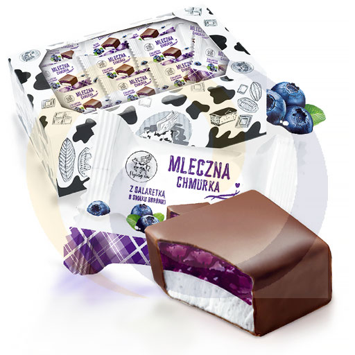 Молочное облако с черничным желе 1кг Aim Foods