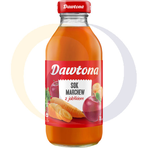 Морковно-яблочный сок, стекло, 0,3л/12 шт. Dawtona