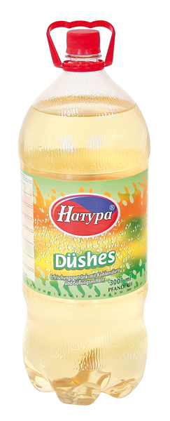 Verfrissingsdrank met perensmaak, met een soort suiker en zoetstoffen "Düsches"
