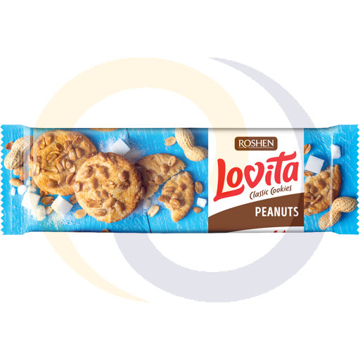 Песочное печенье Lovita классическое с орехами и арахисом 150 г Рошен