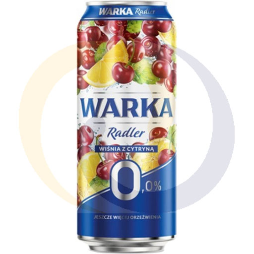 bier warka radler 0% kers blikje 0,5 groep żywiec
