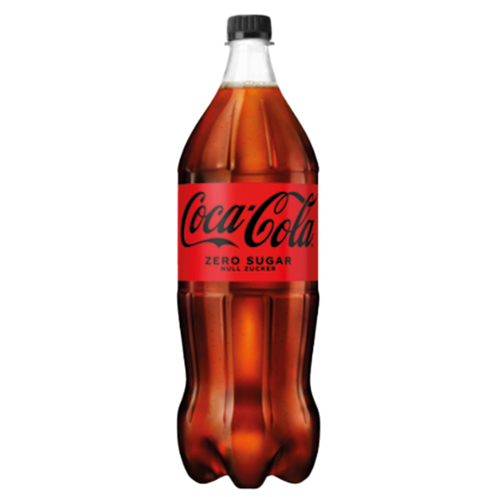 Verfrissingdrank Coca-Cola Zero zonder suiker.