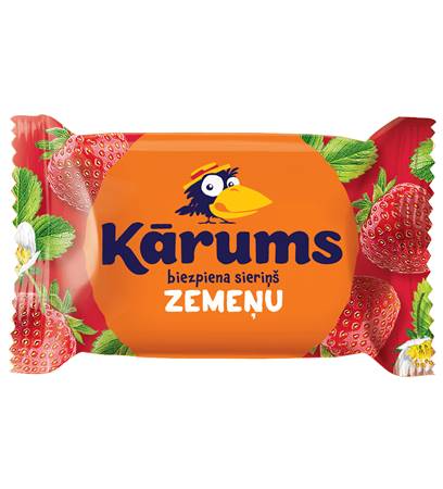 Kwark met aardbeiensmaak 45g Karums