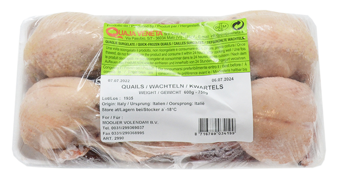 Kwartel (Chim Cut) variabel 6x4 stuks