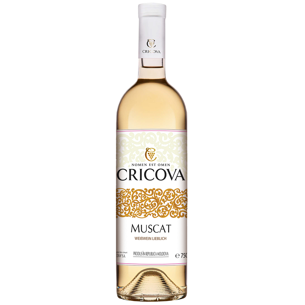 CRICOVA - Мускат Белое полусладкое вино из Молдавии, 11,5% алк.