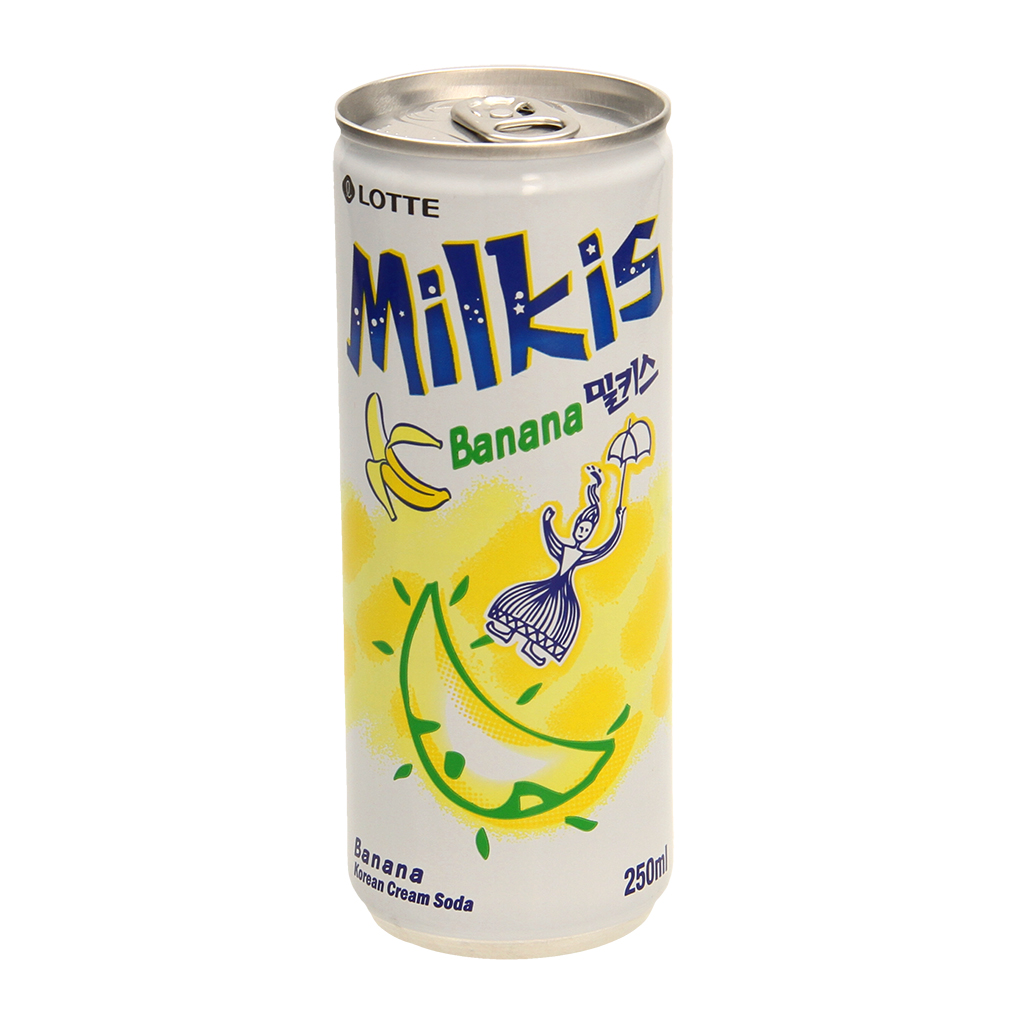 "Milkis" Koolzuurhoudende drank met bananensmaak
