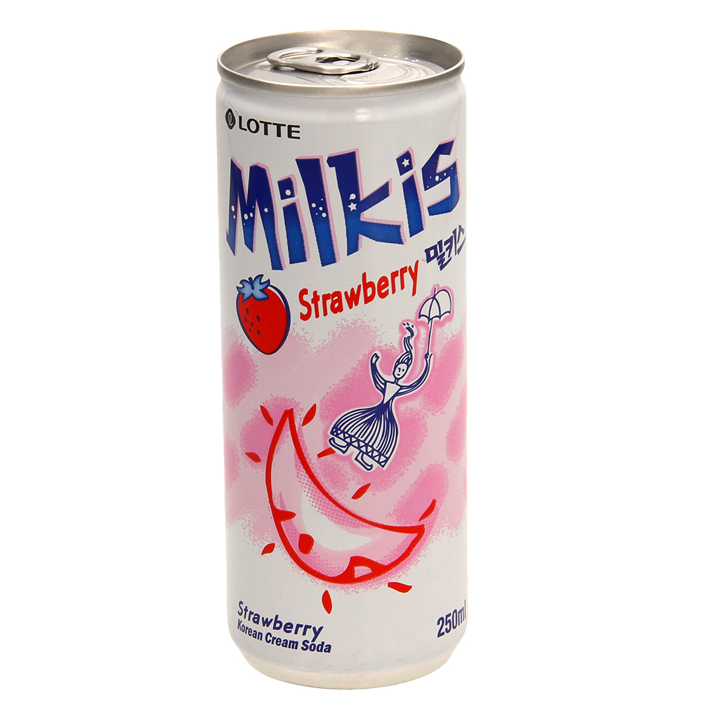 "Milkis" Газированный напиток со вкусом клубники