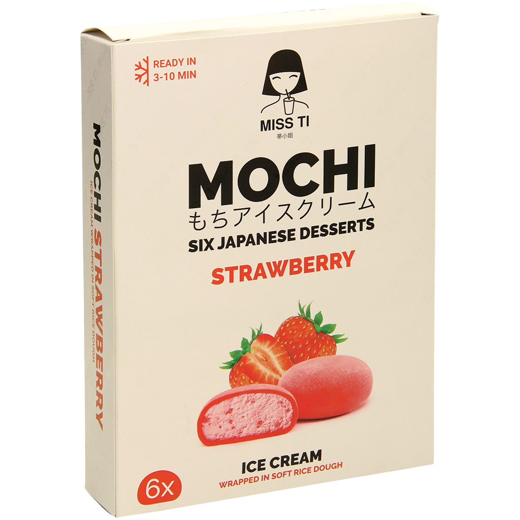 Мороженое "MOCHI - Клубника" с 10% клубники, в 48,6% рисовом