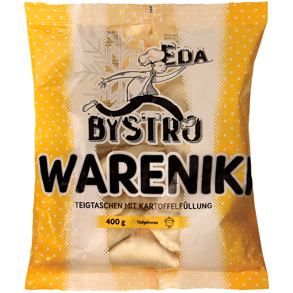 Deegwaren met aardappelvulling, diepgevroren