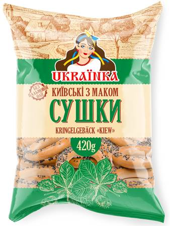 Ukrainka Kiev gedroogd brood met maanzaad 420g