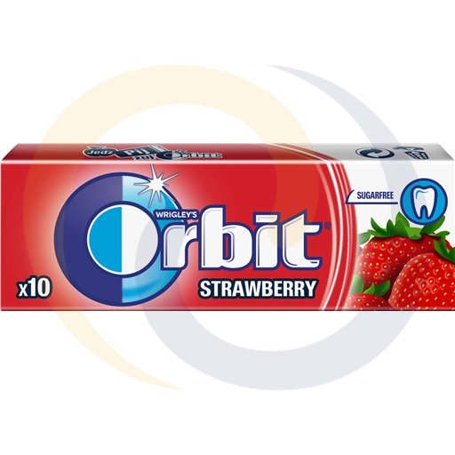 Жевательная резинка Orbit без сахара со вкусом клубники 14 г (10 штук)