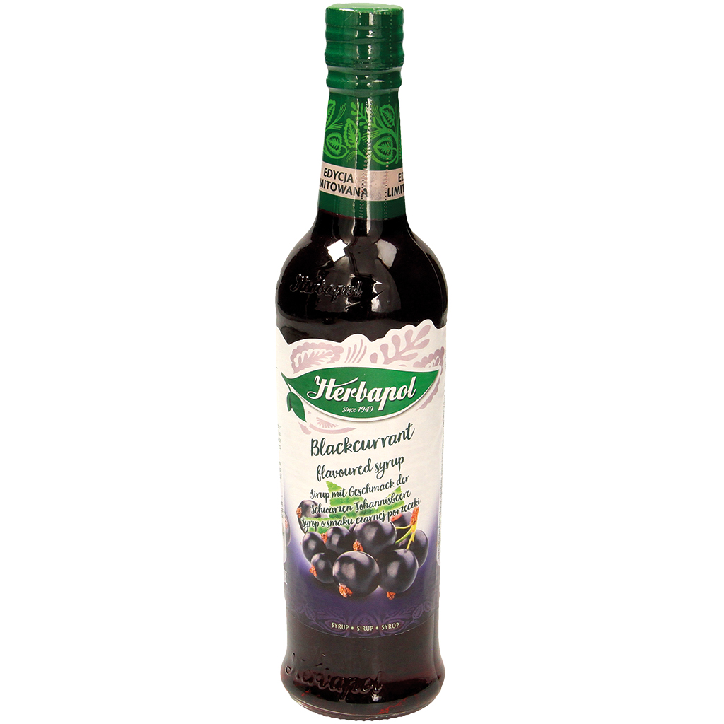 Siroop met zwartebessensmaak