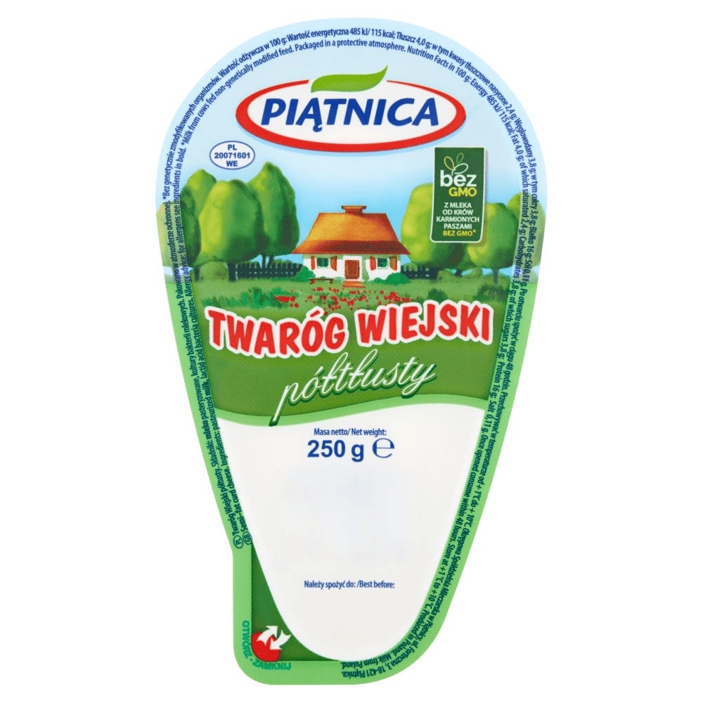 Piątnica Landelijke Stijl Halfvette Kwarkkaas 250 g