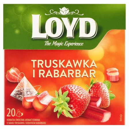 Loyd Aardbei en Rabarber Geurende Fruitthee 40 g (20 x 2 g)