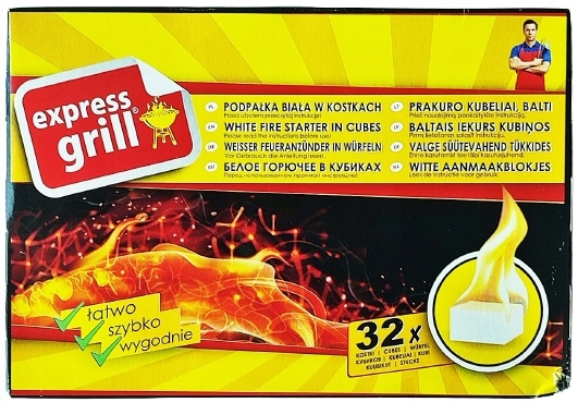 Экспресс-гриль белые розжиги 32 шт. 220г/24с Mirand-Plus