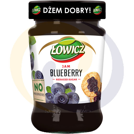 Łowicz Jam Blauwe Bes 100% fruitige smaak 280g