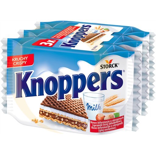 Knoppers Melk-Hazelnoot Wafel 75 g (3 x 25 g)