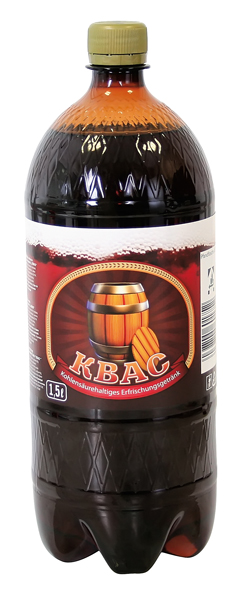 Koolzuurhoudende verfrissende drank "Kwas" met mout smaak