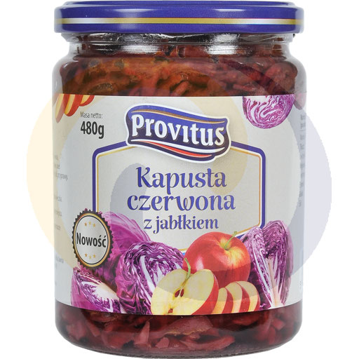 Rode kool met appel 480g/6 stuks Provitus