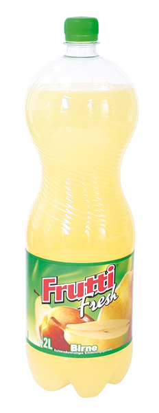 Koolzuurhoudende frisdrank "Frutti Fresh" met perensap uit perensapconcentraat