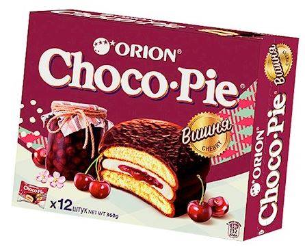 Orion Choco-Pie koekjes met kersenvulling 360g