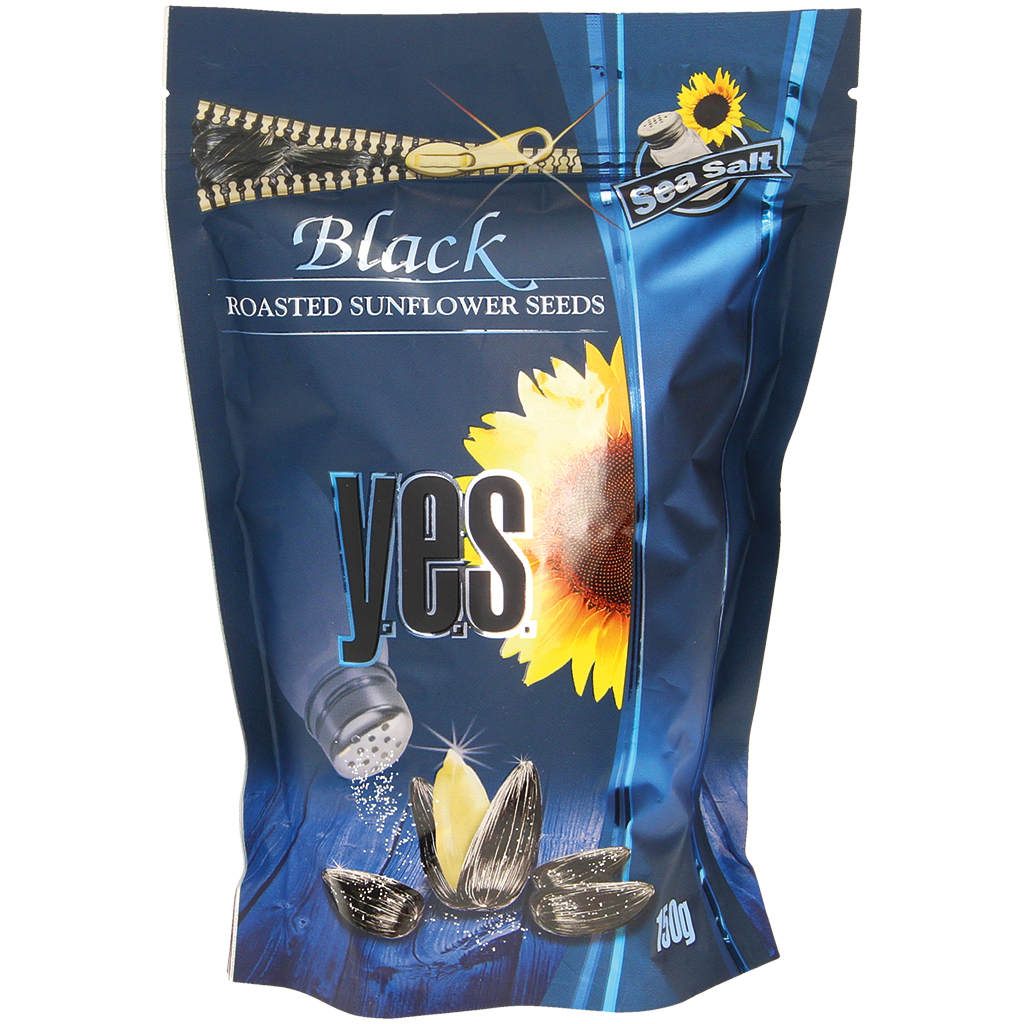 Чёрные семечки "YES" неочищенные, жареные и солёные