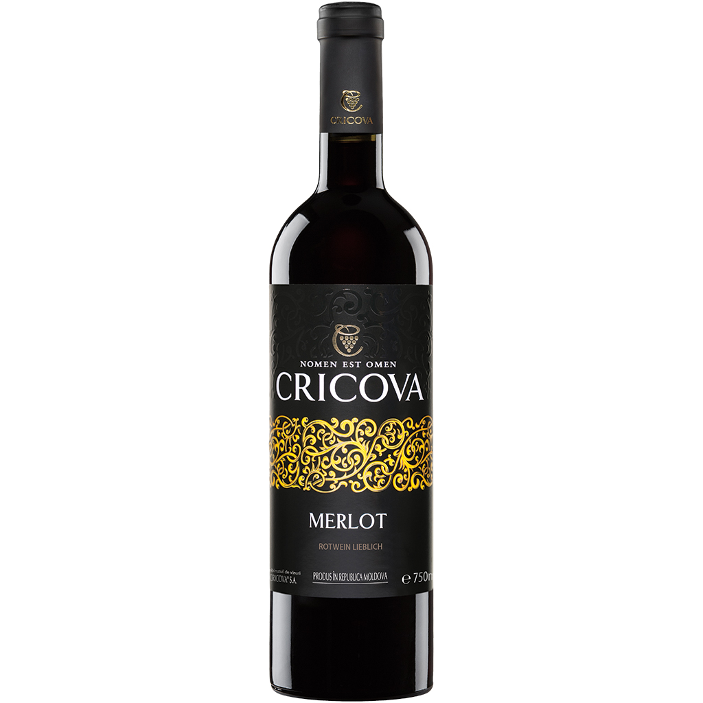 CRICOVA - Мерло Красное вино полусладкое из Молдавии, 13% ал