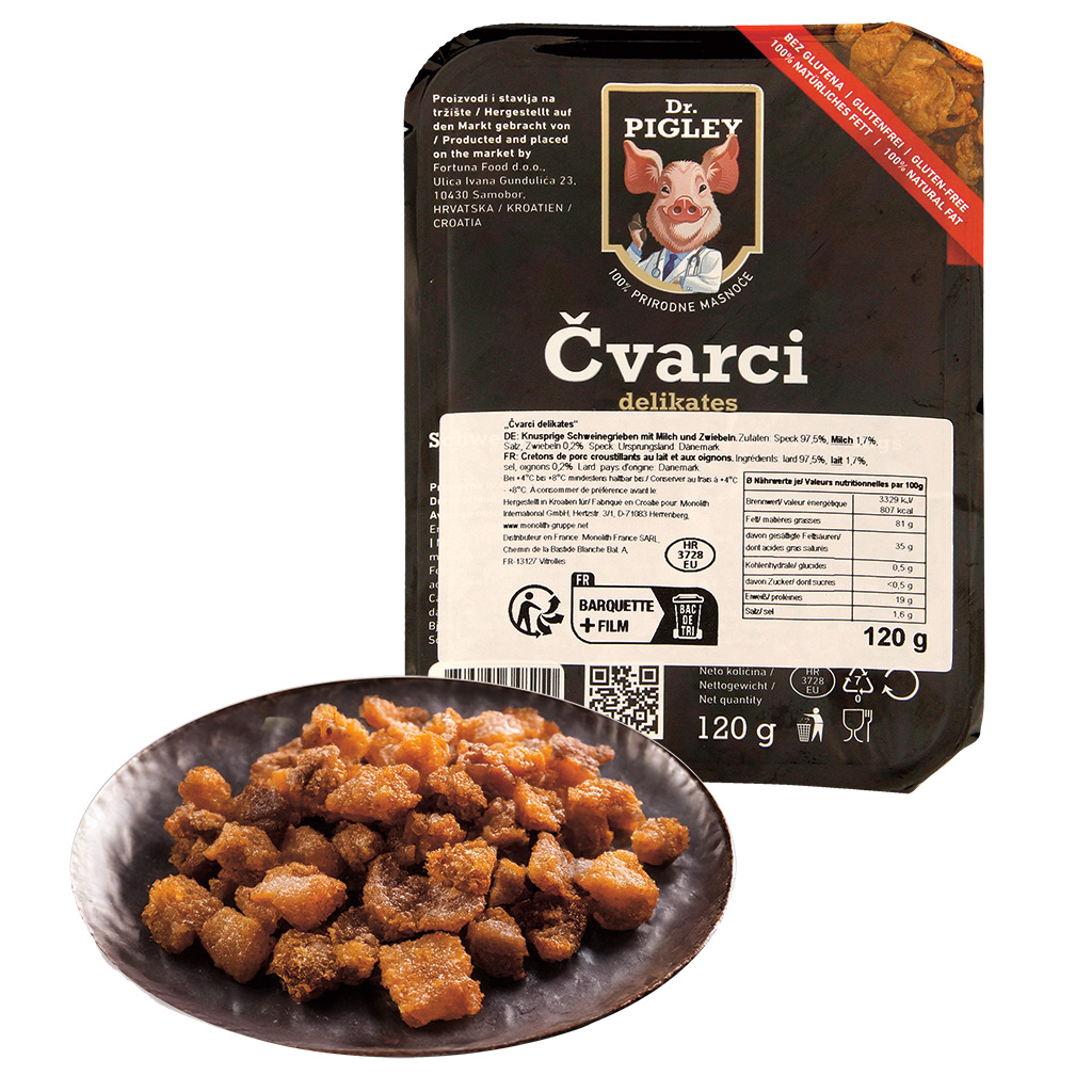 Cvarci delikates - Krokante varkenssnippers met melk en uien