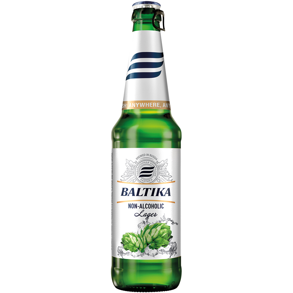 Alkoholvrij Lagerbier "Baltika" Nr.0, 0,5% vol.