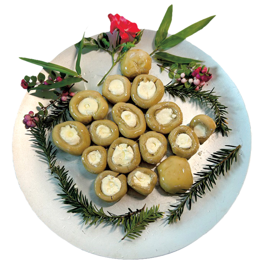 Champignons gevuld met roomkaas