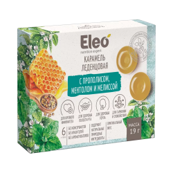 Lolly karamel met propolis, menthol en melisse Eleo 19 g