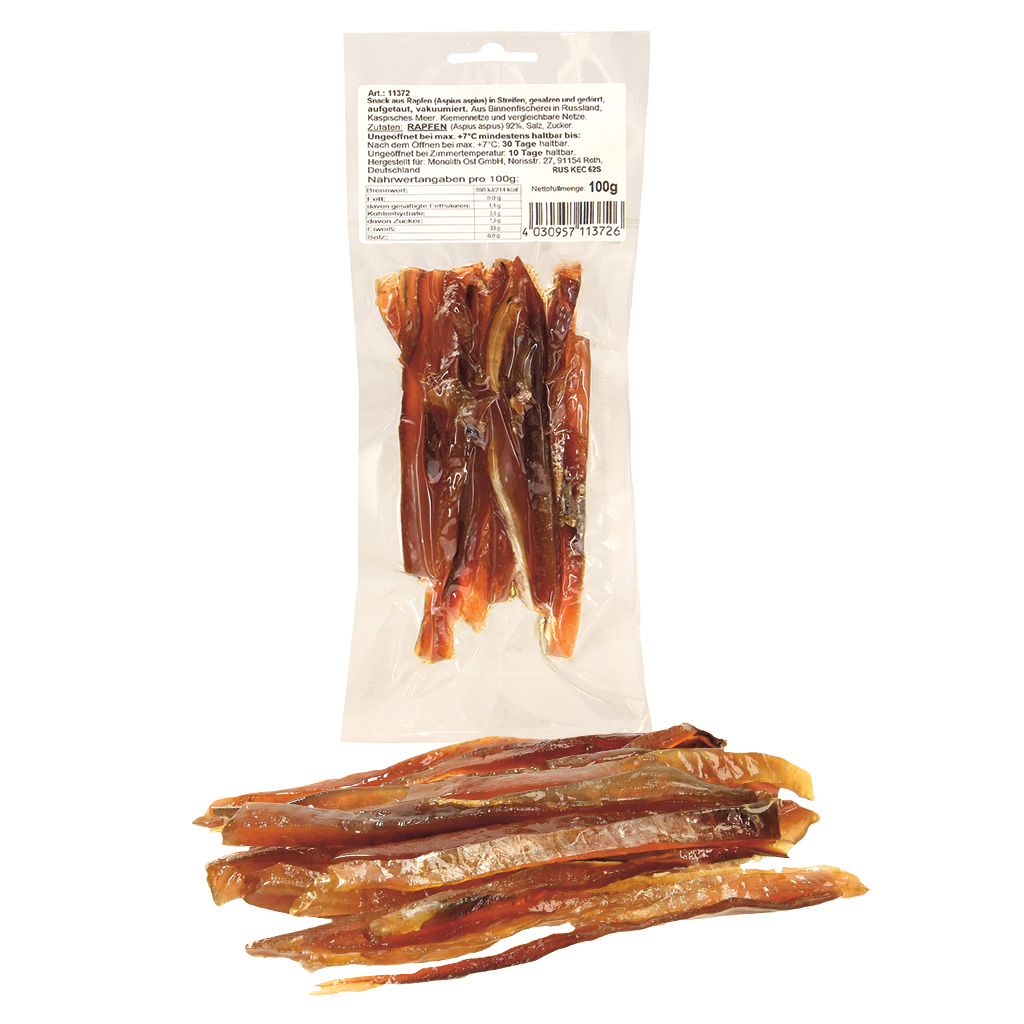 Закуска из рыбы жерех (Aspius aspius), соленая и сушеная