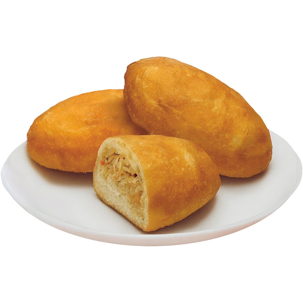 Пирожки жареные с начинкой с квашеной капустой, замороженные