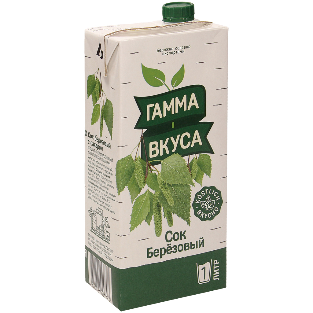 Березовый сок, с сахаром, стерилизованный