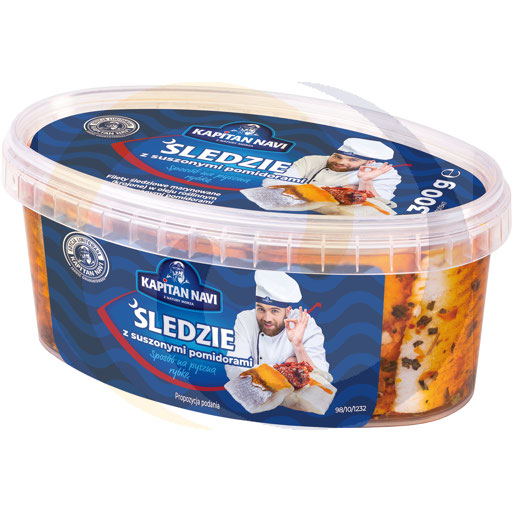 Сельдь с сушеными помидорами 300г/8шт Капитан Нэви