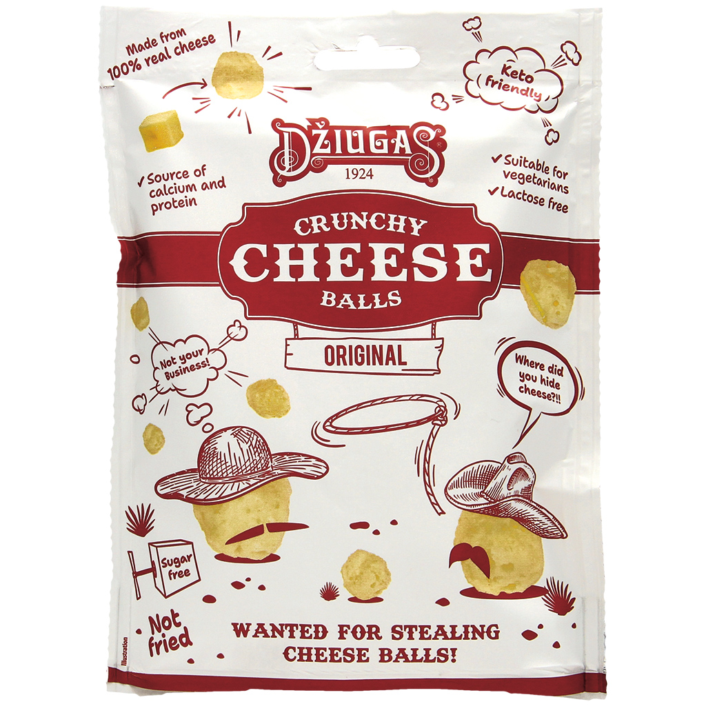 Knabbelproduct van harde kaas "Džiugas"