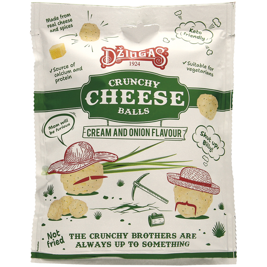 Cырные воздушные шарики со вкусом сливок и лука