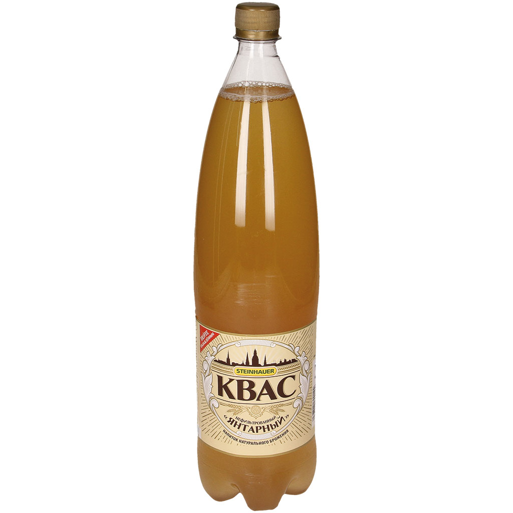 Gärdrank "KWAS BERNSTEINGELB" op basis van appelsapconcentraat en gerstemoutextract, natuurlijk troebel