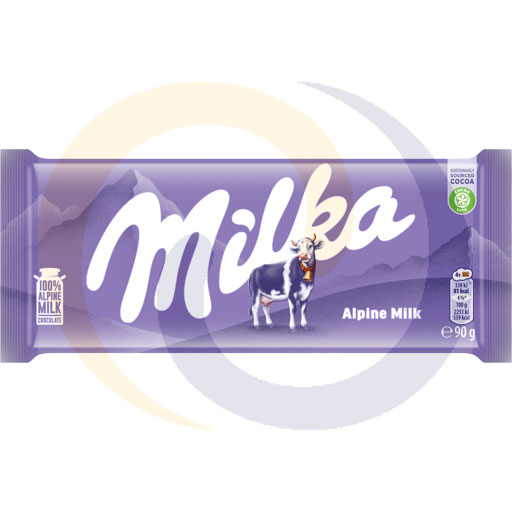 Milka Alpenmelk Chocolade 90g/25st Mondelez